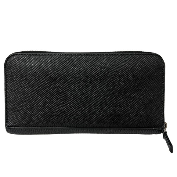 PRADA Saffiano long wallet black leather - Picture 3 of 9